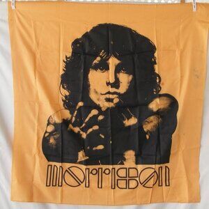 JIM MORRISON Satin Banner/Flag, OS, Orange, 1980s